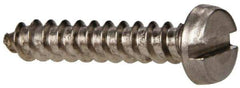 Value Collection - #6 Pan Head Slotted Sheet Metal Screw - Stainless Steel, 3/4" Length Under Head, Grade 316 - USA Tool & Supply