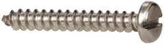 Value Collection - #6 Pan Head Slotted Sheet Metal Screw - Stainless Steel, 1" Length Under Head, Grade 316 - USA Tool & Supply