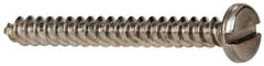 Value Collection - #6 Pan Head Slotted Sheet Metal Screw - Stainless Steel, 1-1/4" Length Under Head, Grade 316 - USA Tool & Supply