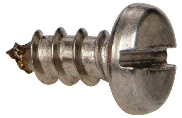 Value Collection - #8 Pan Head Slotted Sheet Metal Screw - Stainless Steel, 3/8" Length Under Head, Grade 316 - USA Tool & Supply