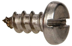 Value Collection - #8 Pan Head Slotted Sheet Metal Screw - Stainless Steel, 3/8" Length Under Head, Grade 316 - USA Tool & Supply