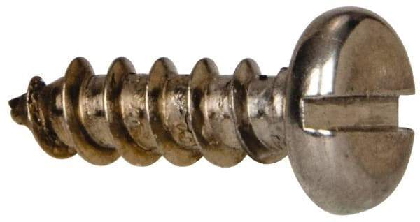 Value Collection - #10 Pan Head Slotted Sheet Metal Screw - Stainless Steel, 5/8" Length Under Head, Grade 316 - USA Tool & Supply