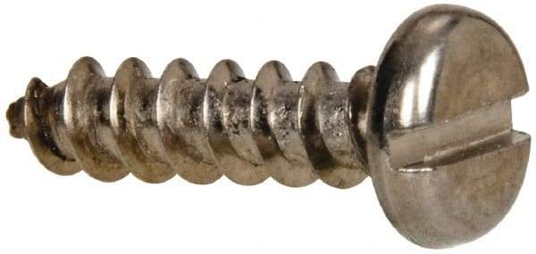 Value Collection - #10 Pan Head Slotted Sheet Metal Screw - Stainless Steel, 3/4" Length Under Head, Grade 316 - USA Tool & Supply