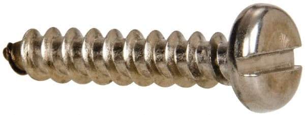 Value Collection - #10 Pan Head Slotted Sheet Metal Screw - Stainless Steel, 1" Length Under Head, Grade 316 - USA Tool & Supply