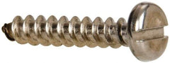 Value Collection - #10 Pan Head Slotted Sheet Metal Screw - Stainless Steel, 1" Length Under Head, Grade 316 - USA Tool & Supply