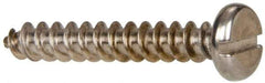 Value Collection - #10 Pan Head Slotted Sheet Metal Screw - Stainless Steel, 1-1/4" Length Under Head, Grade 316 - USA Tool & Supply