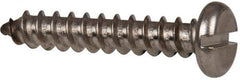 Value Collection - #12 Pan Head Slotted Sheet Metal Screw - Stainless Steel, 1-1/4" Length Under Head, Grade 316 - USA Tool & Supply