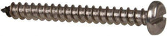 Value Collection - #12 Pan Head Slotted Sheet Metal Screw - Stainless Steel, 2" Length Under Head, Grade 316 - USA Tool & Supply
