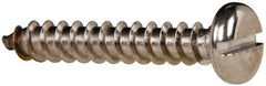 Value Collection - #14 Pan Head Slotted Sheet Metal Screw - Stainless Steel, 1-1/2" Length Under Head, Grade 316 - USA Tool & Supply