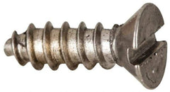 Value Collection - #12 Flat Head Slotted Sheet Metal Screw - Stainless Steel, 3/4" OAL, Grade 316 - USA Tool & Supply