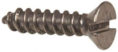 Value Collection - #6 Flat Head Slotted Sheet Metal Screw - Stainless Steel, 5/8" OAL, Grade 316 - USA Tool & Supply
