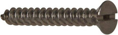 Value Collection - #6 Flat Head Slotted Sheet Metal Screw - Stainless Steel, 1" OAL, Grade 316 - USA Tool & Supply