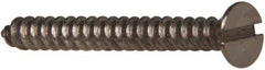 Value Collection - #6 Flat Head Slotted Sheet Metal Screw - Stainless Steel, 1-1/4" OAL, Grade 316 - USA Tool & Supply
