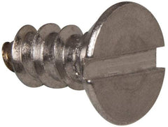 Value Collection - #8 Flat Head Slotted Sheet Metal Screw - Stainless Steel, 3/8" OAL, Grade 316 - USA Tool & Supply