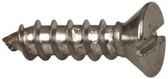 Value Collection - #8 Flat Head Slotted Sheet Metal Screw - Stainless Steel, 5/8" OAL, Grade 316 - USA Tool & Supply