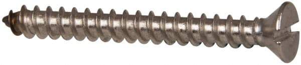 Value Collection - #8 Flat Head Slotted Sheet Metal Screw - Stainless Steel, 1-1/2" OAL, Grade 316 - USA Tool & Supply