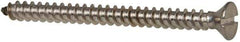 Value Collection - #8 Flat Head Slotted Sheet Metal Screw - Stainless Steel, 2" OAL, Grade 316 - USA Tool & Supply