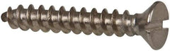 Value Collection - #10 Flat Head Slotted Sheet Metal Screw - Stainless Steel, 1-1/4" OAL, Grade 316 - USA Tool & Supply