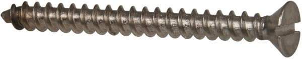 Value Collection - #10 Flat Head Slotted Sheet Metal Screw - Stainless Steel, 2" OAL, Grade 316 - USA Tool & Supply