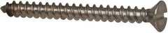 Value Collection - #10 Flat Head Slotted Sheet Metal Screw - Stainless Steel, 2" OAL, Grade 316 - USA Tool & Supply