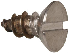 Value Collection - #12 Flat Head Slotted Sheet Metal Screw - Stainless Steel, 1/2" OAL, Grade 316 - USA Tool & Supply