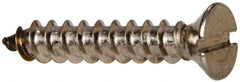 Value Collection - #12 Flat Head Slotted Sheet Metal Screw - Stainless Steel, 1-1/4" OAL, Grade 316 - USA Tool & Supply