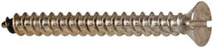 Value Collection - #12 Flat Head Slotted Sheet Metal Screw - Stainless Steel, 2" OAL, Grade 316 - USA Tool & Supply