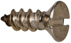 Value Collection - #14 Flat Head Slotted Sheet Metal Screw - Stainless Steel, 3/4" OAL, Grade 316 - USA Tool & Supply
