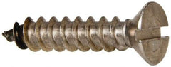 Value Collection - #14 Flat Head Slotted Sheet Metal Screw - Stainless Steel, 1-1/4" OAL, Grade 316 - USA Tool & Supply