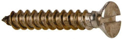 Value Collection - #14 Flat Head Slotted Sheet Metal Screw - Stainless Steel, 1-1/2" OAL, Grade 316 - USA Tool & Supply