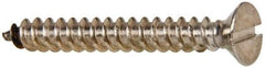 Value Collection - #14 Flat Head Slotted Sheet Metal Screw - Stainless Steel, 2" OAL, Grade 316 - USA Tool & Supply