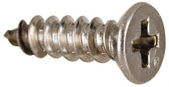 Value Collection - #10 Flat Head Phillips Sheet Metal Screw - Stainless Steel, 1-1/2" OAL, Grade 316 - USA Tool & Supply