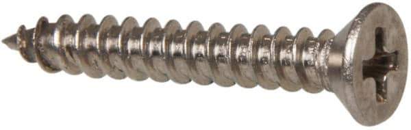 Value Collection - #4 Flat Head Phillips Sheet Metal Screw - Stainless Steel, 3/4" OAL, Grade 316 - USA Tool & Supply