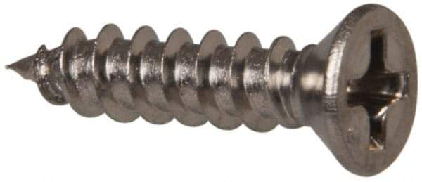 Value Collection - #6 Flat Head Phillips Sheet Metal Screw - Stainless Steel, 5/8" OAL, Grade 316 - USA Tool & Supply