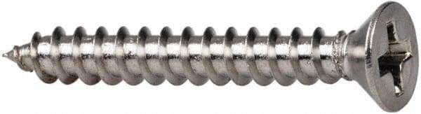 Value Collection - #6 Flat Head Phillips Sheet Metal Screw - Stainless Steel, 1" OAL, Grade 316 - USA Tool & Supply