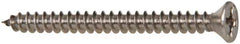 Value Collection - #6 Flat Head Phillips Sheet Metal Screw - Stainless Steel, 1-1/2" OAL, Grade 316 - USA Tool & Supply