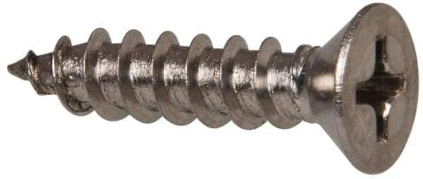 Value Collection - #8 Flat Head Phillips Sheet Metal Screw - Stainless Steel, 3/4" OAL, Grade 316 - USA Tool & Supply
