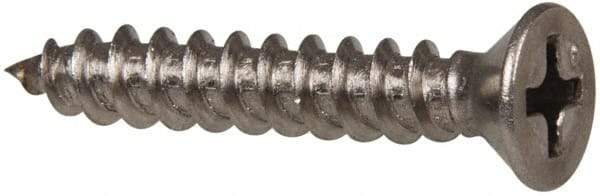 Value Collection - #8 Flat Head Phillips Sheet Metal Screw - Stainless Steel, 1" OAL, Grade 316 - USA Tool & Supply