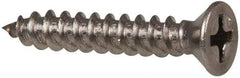 Value Collection - #8 Flat Head Phillips Sheet Metal Screw - Stainless Steel, 1" OAL, Grade 316 - USA Tool & Supply