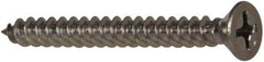 Value Collection - #8 Flat Head Phillips Sheet Metal Screw - Stainless Steel, 1-1/2" OAL, Grade 316 - USA Tool & Supply
