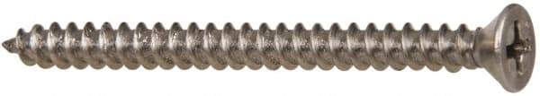 Value Collection - #8 Flat Head Phillips Sheet Metal Screw - Stainless Steel, 2" OAL, Grade 316 - USA Tool & Supply