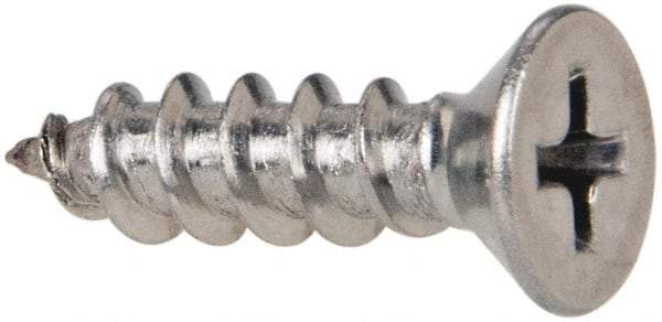 Value Collection - #10 Flat Head Phillips Sheet Metal Screw - Stainless Steel, 3/4" OAL, Grade 316 - USA Tool & Supply