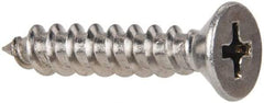Value Collection - #10 Flat Head Phillips Sheet Metal Screw - Stainless Steel, 1" OAL, Grade 316 - USA Tool & Supply