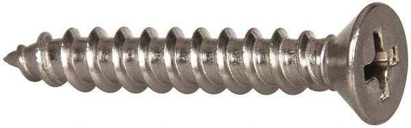 Value Collection - #10 Flat Head Phillips Sheet Metal Screw - Stainless Steel, 1-1/4" OAL, Grade 316 - USA Tool & Supply