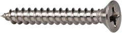 Value Collection - #10 Flat Head Phillips Sheet Metal Screw - Stainless Steel, 2" OAL, Grade 316 - USA Tool & Supply