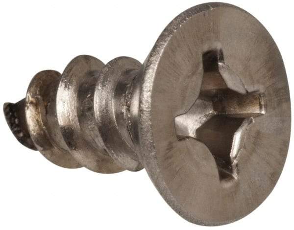 Value Collection - #12 Flat Head Phillips Sheet Metal Screw - Stainless Steel, 1/2" OAL, Grade 316 - USA Tool & Supply