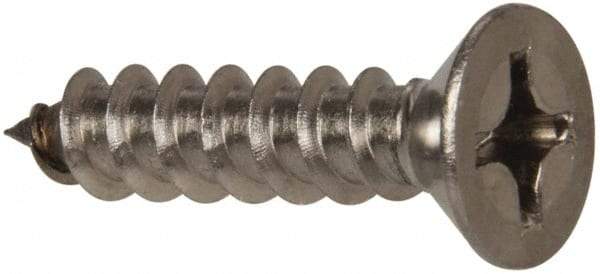 Value Collection - #12 Flat Head Phillips Sheet Metal Screw - Stainless Steel, 1" OAL, Grade 316 - USA Tool & Supply