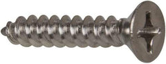 Value Collection - #12 Flat Head Phillips Sheet Metal Screw - Stainless Steel, 1-1/4" OAL, Grade 316 - USA Tool & Supply