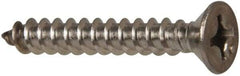 Value Collection - #12 Flat Head Phillips Sheet Metal Screw - Stainless Steel, 1-1/2" OAL, Grade 316 - USA Tool & Supply