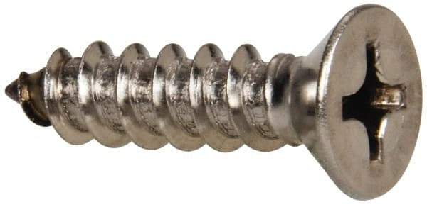Value Collection - #14 Flat Head Phillips Sheet Metal Screw - Stainless Steel, 1" OAL, Grade 316 - USA Tool & Supply